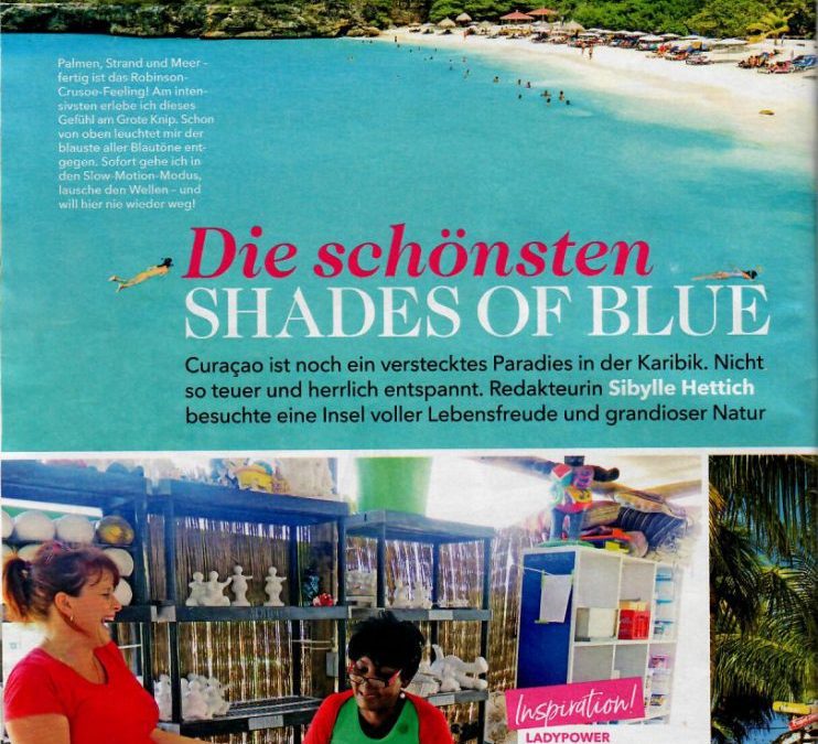 Chichi in German and Curaçao magazine