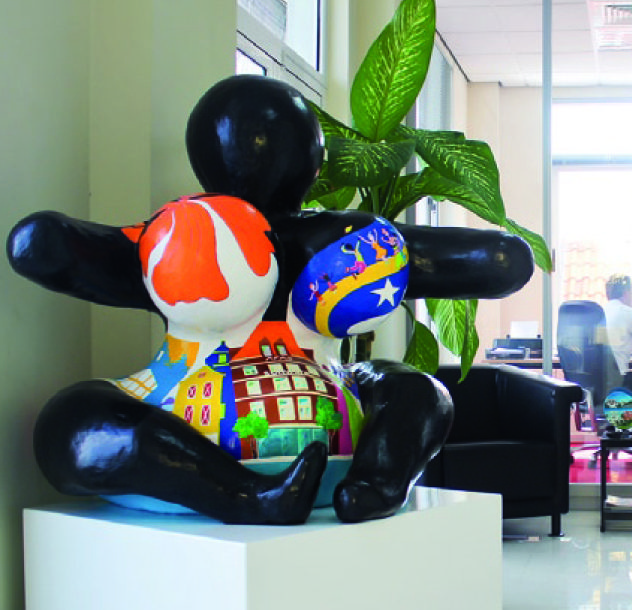 Workplace decorated with Chichi