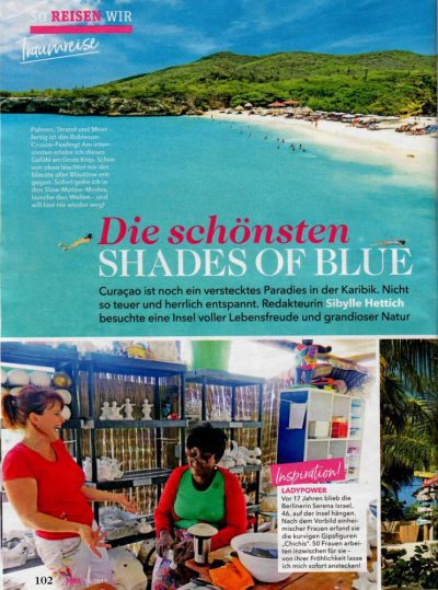 Chichi in German and Curaçao magazine